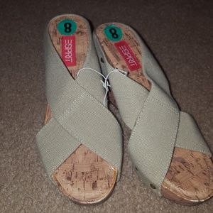 Esprit cork wedges
